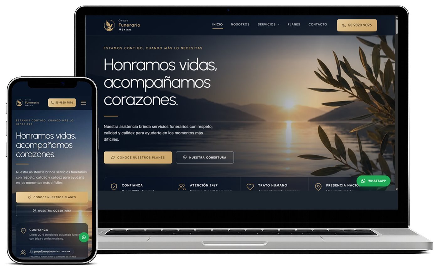 Sitio web Grupo Funerario México